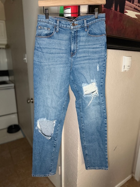 Fashion Nova Denim - Fashion Nova Light Blue Distressed Straight-Leg Jeans